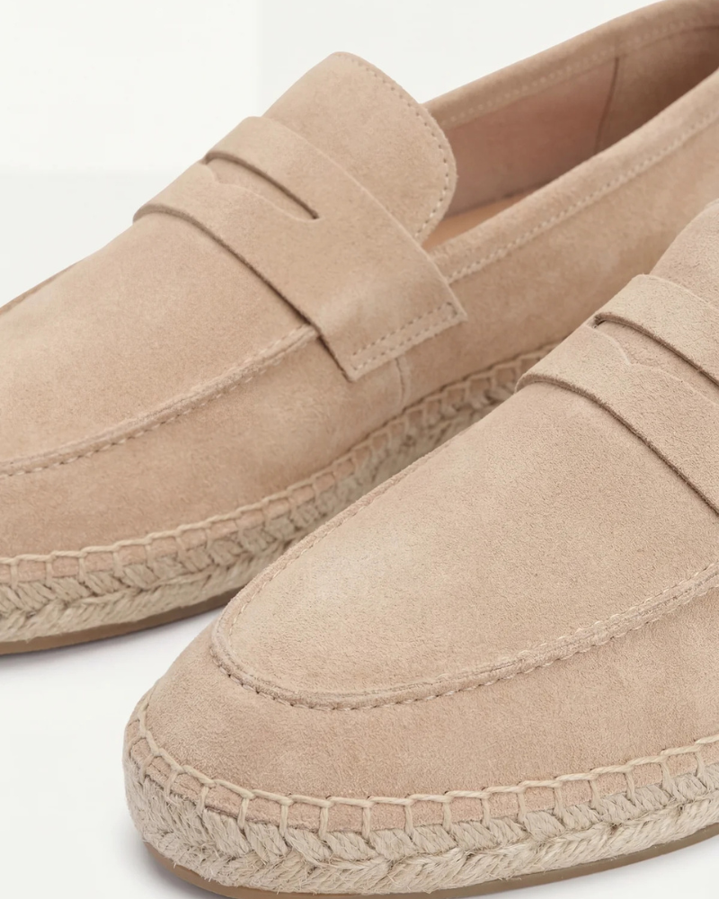 Espadrilles Riviera en Suède Beige