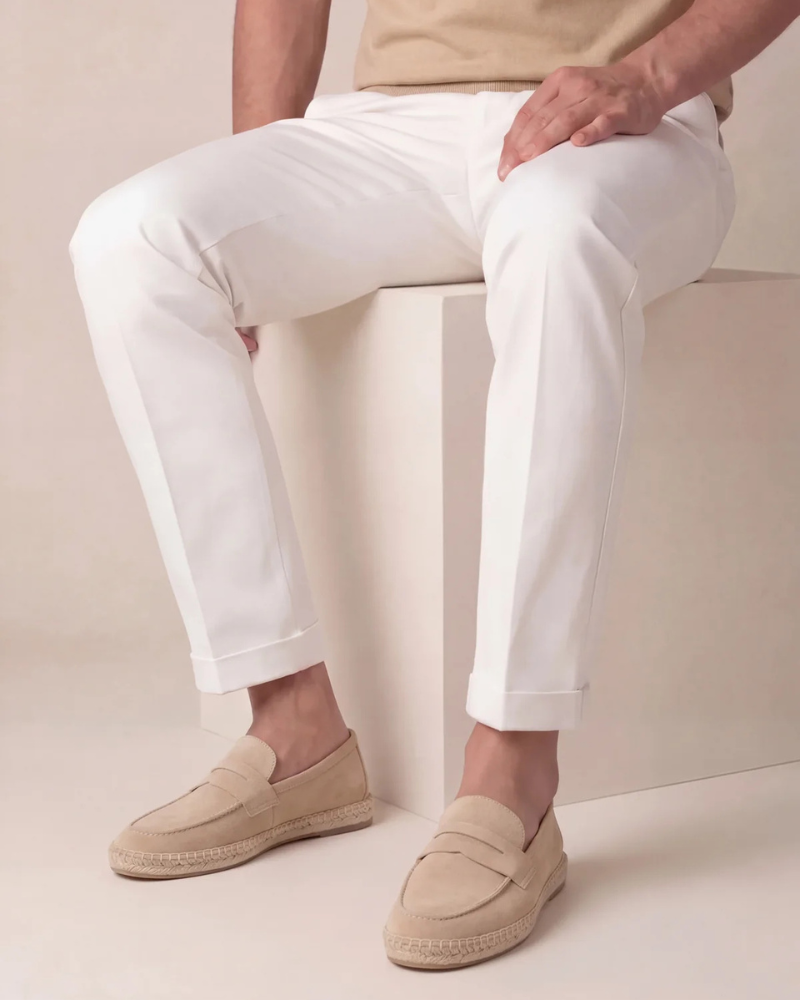 Espadrilles Riviera en Suède Beige