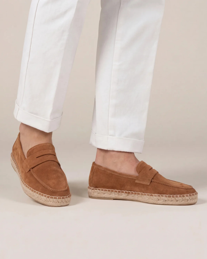 Espadrilles Riviera en Suède Marron