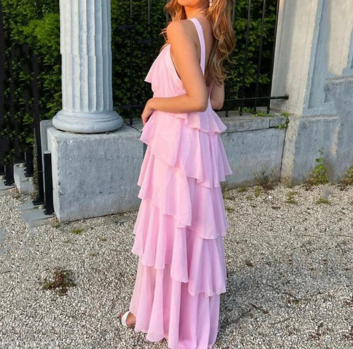 Ayelet™ | Robe Maxi à Bretelles avec Volants
