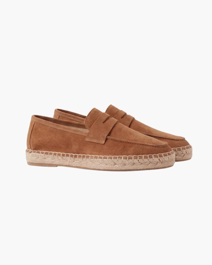 Espadrilles Riviera en Suède Marron