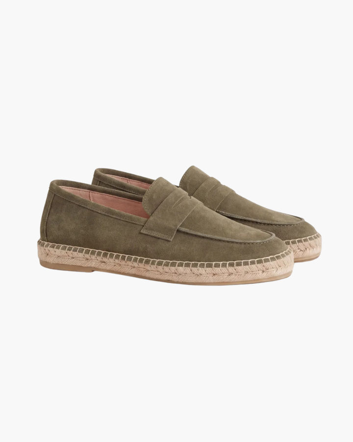 Espadrilles Riviera en Suède Vert Olive