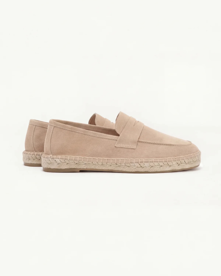 Espadrilles Riviera en Suède Beige