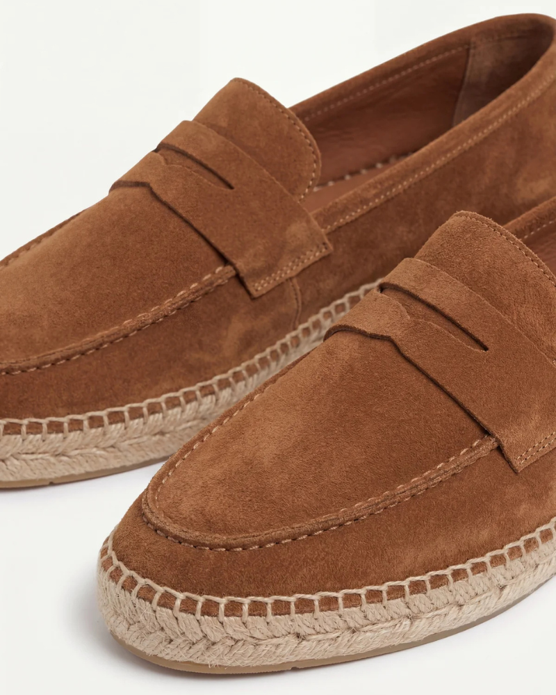 Espadrilles Riviera en Suède Marron