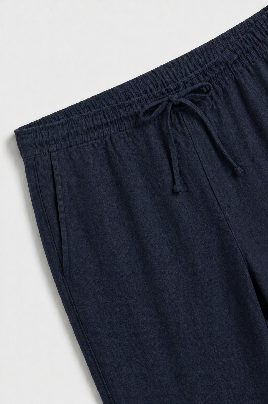 Pantalons Bayside en Lin Bleu Marine