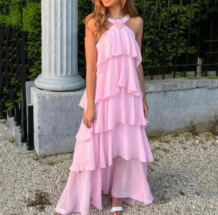 Ayelet™ | Robe Maxi à Bretelles avec Volants