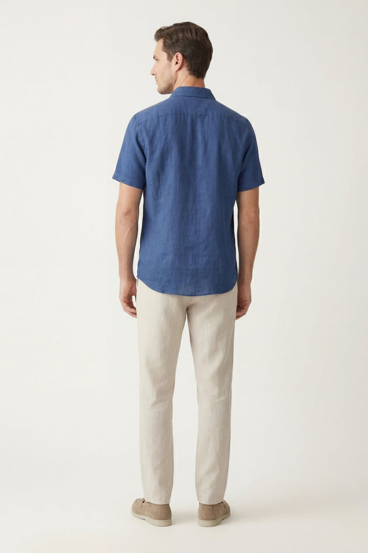 Ensemble en Lin Trento Bleu/Beige