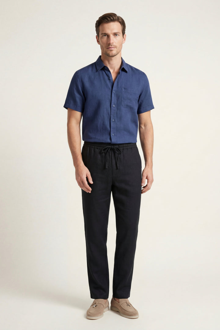 Ensemble en Lino Trento Bleu/Nero