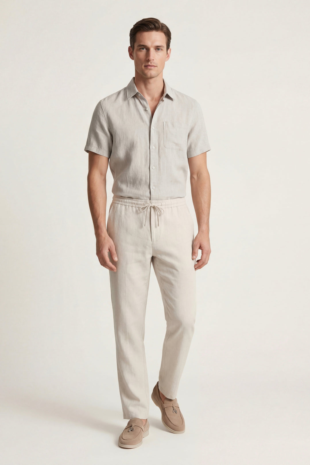 Ensemble en Lin Trento Beige/Beige