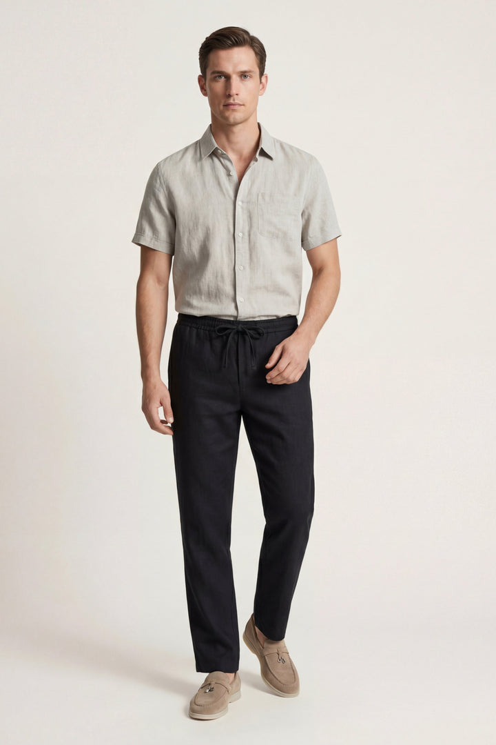 Ensemble en Lino Trento Beige/Nero