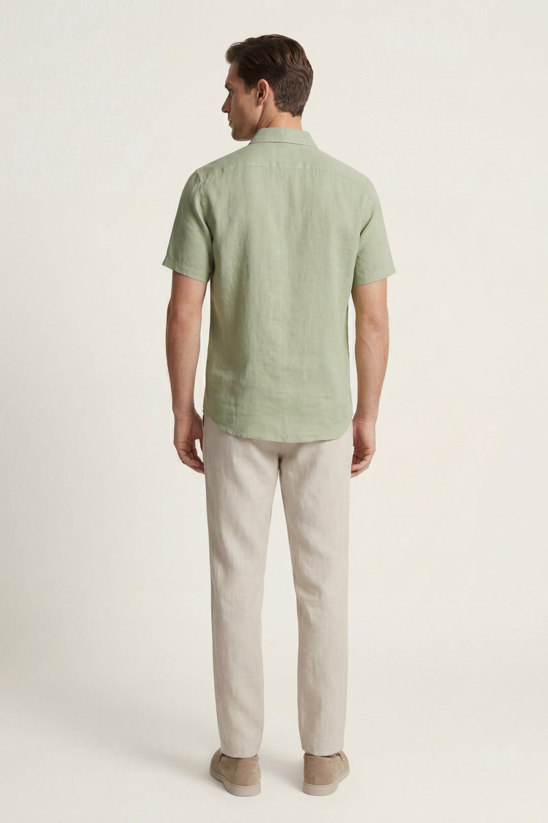 Ensemble en Lin Trento Vert Menthe/Beige
