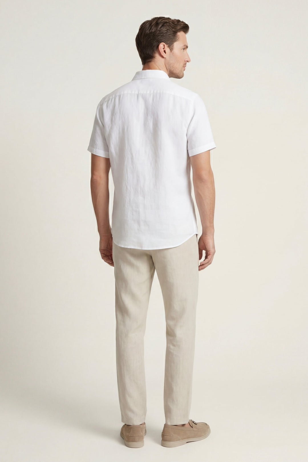 Ensemble en Lin Trento Blanc/Beige