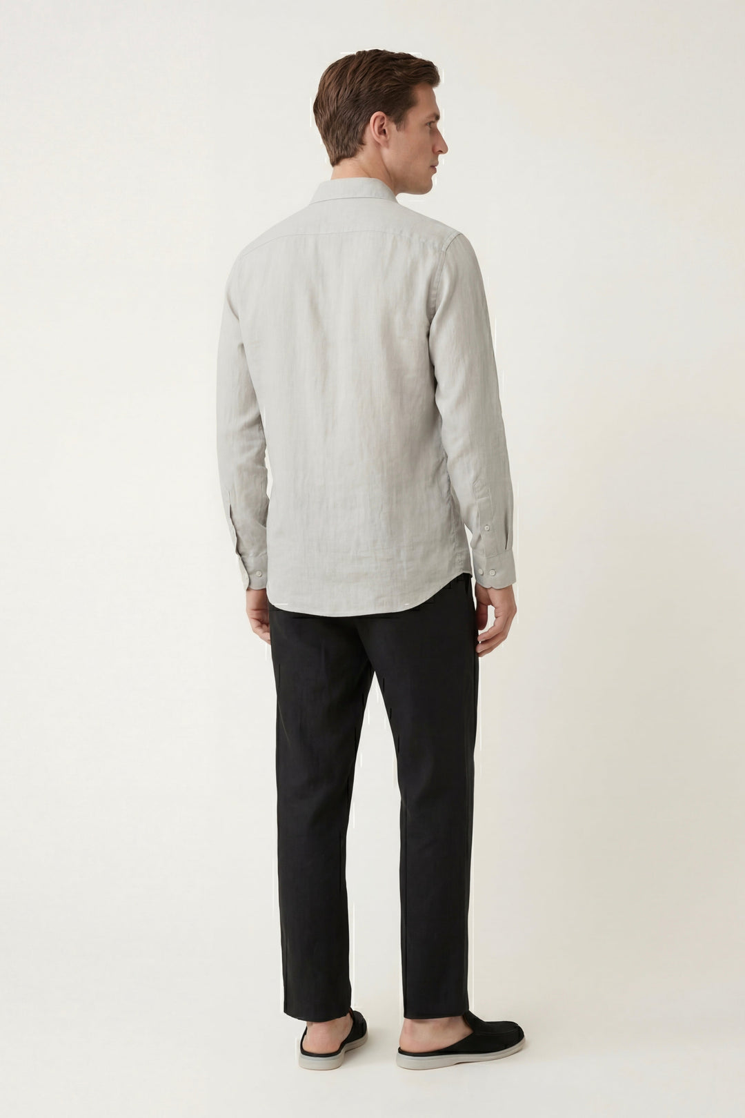 Ensemble en Lin Pisa Manches Longues Beige/Nero