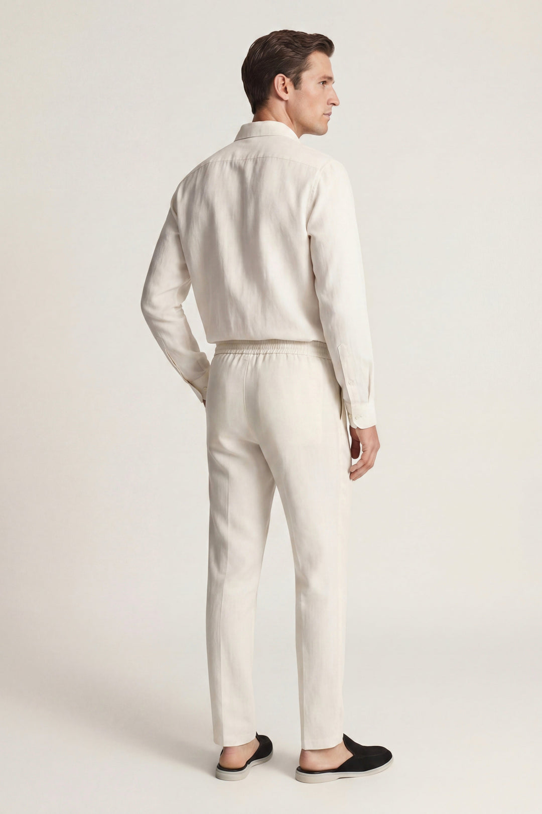 Ensemble en Lin Bellagio Manches Longues Blanc