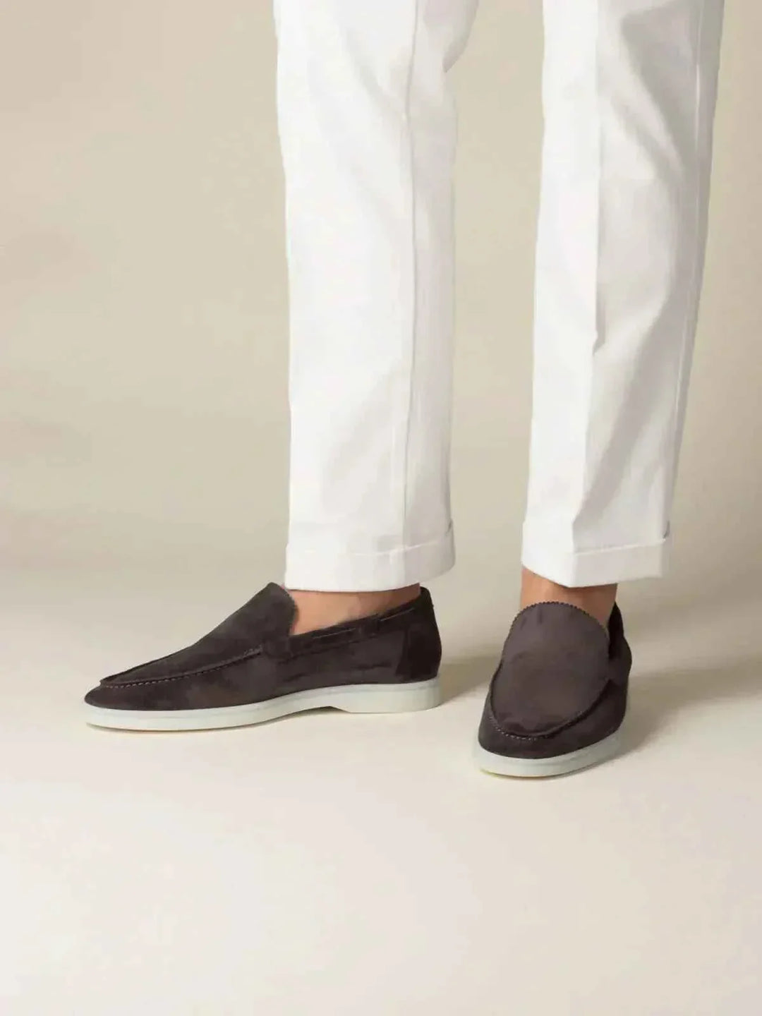 Mocassin Classique en Cuir Suédé Marron