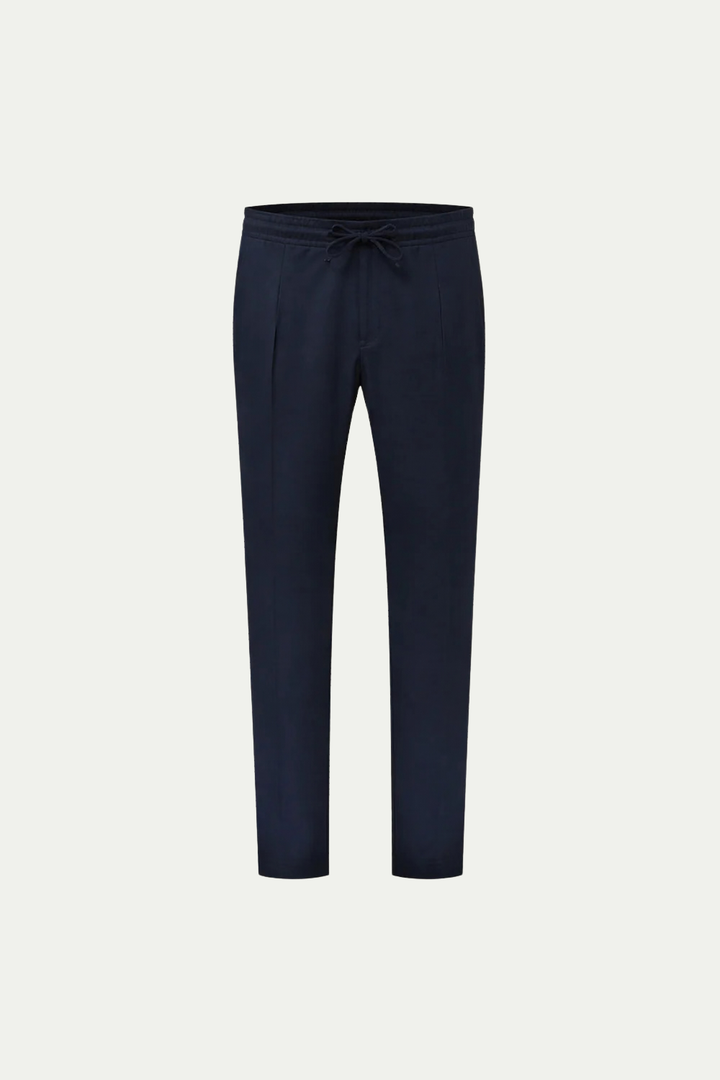 Pantalons Bayside en Lin Bleu Marine