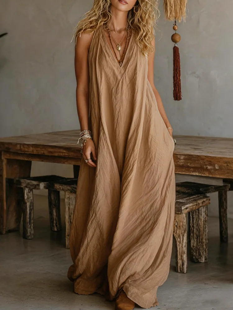 Luna | Robe Maxi en Lin Sans Effort
