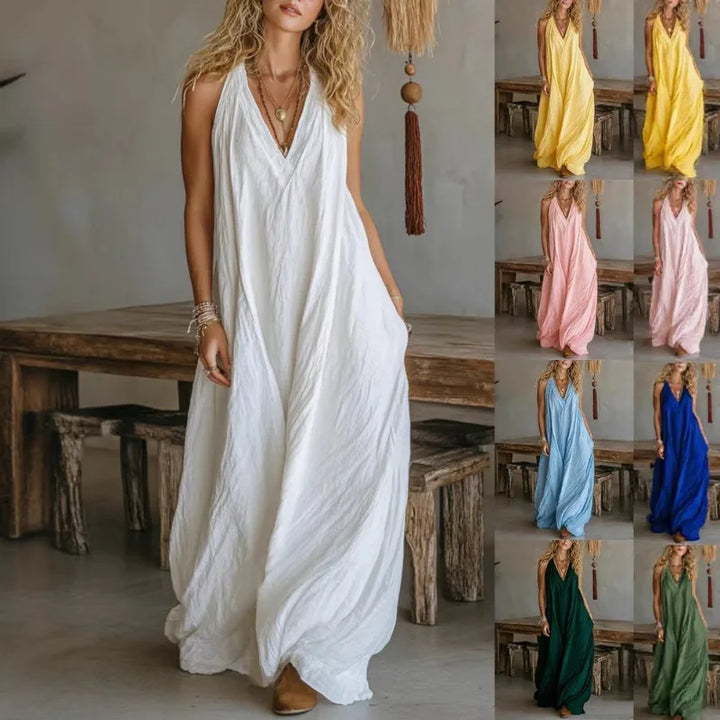 Luna | Robe Maxi en Lin Sans Effort