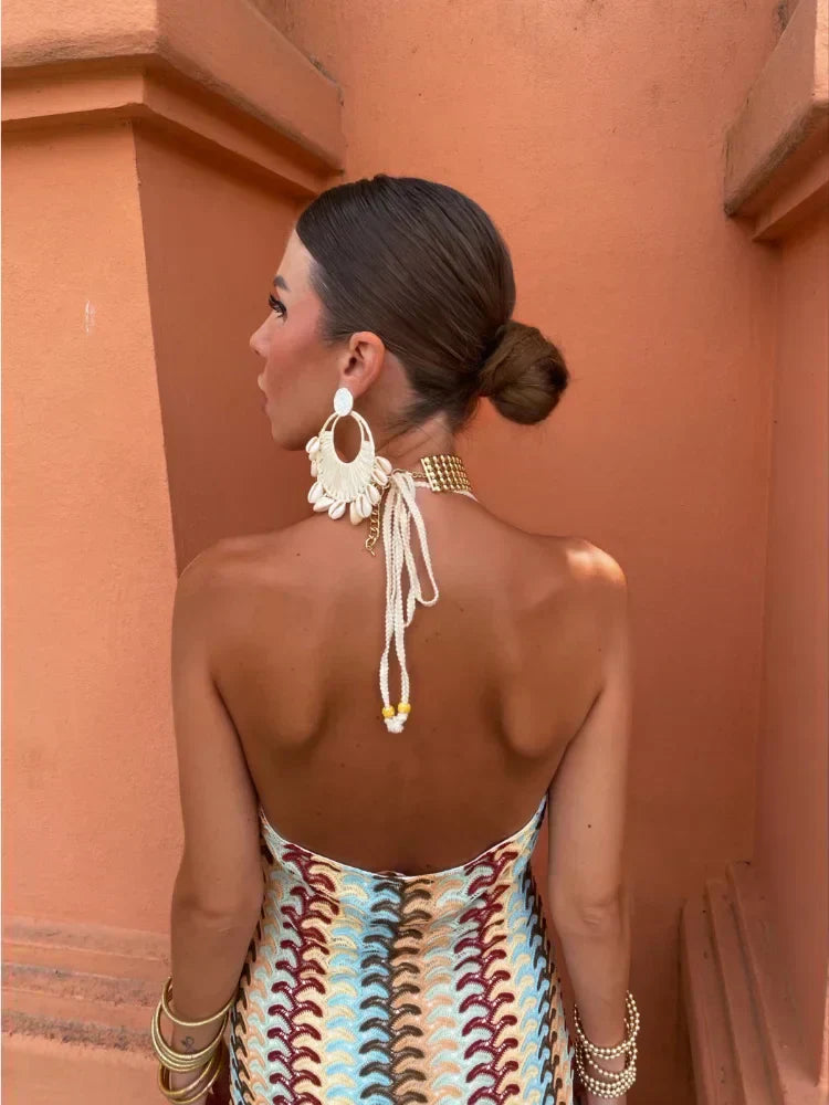 Naama-Lee™ | Robe Maxi Décolleté Dos Nu