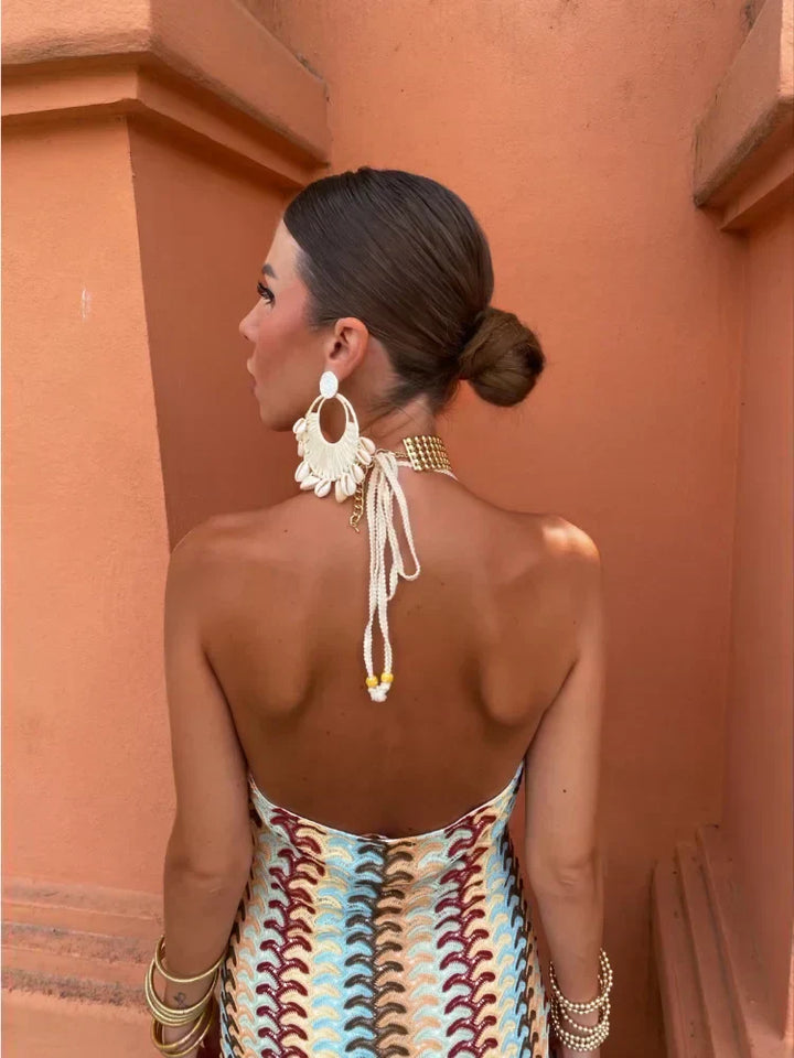 Naama-Lee™ | Robe Maxi Décolleté Dos Nu