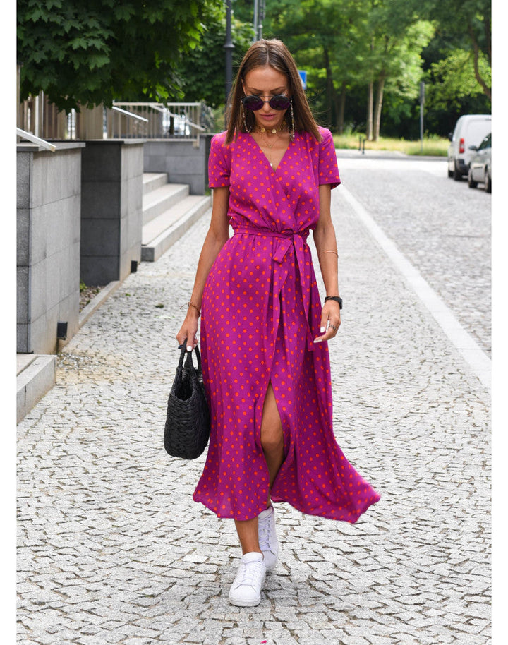 Talia™ | Robe Florale Élégante à Col V