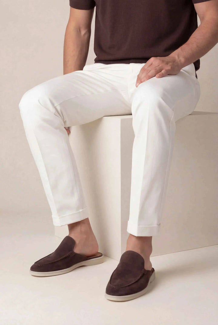 Mule Yacht en Cuir Suédé Marron