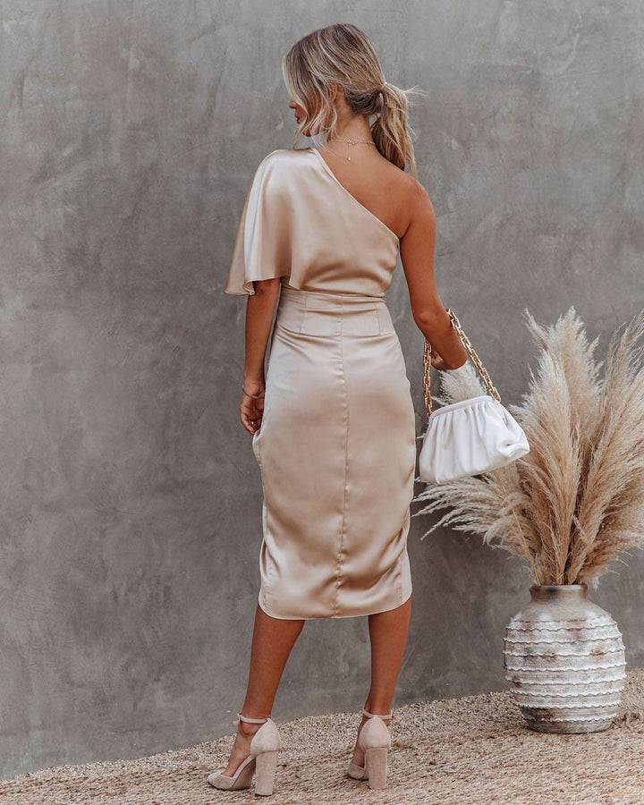 Tamari™ | Robe Midi en Satin Élégante