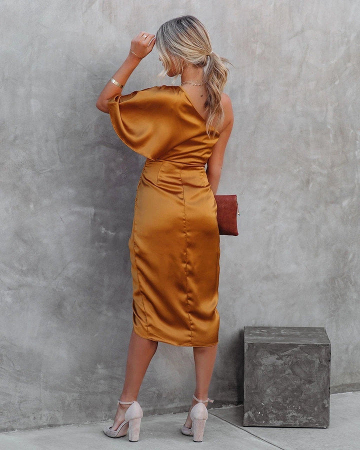 Tamari™ | Robe Midi en Satin Élégante