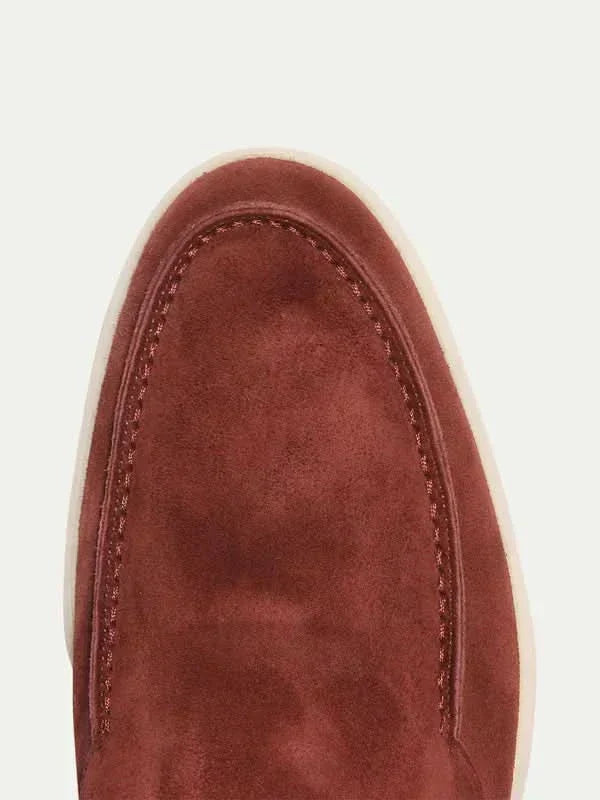 Mocassin Classique en Suède Bordeaux