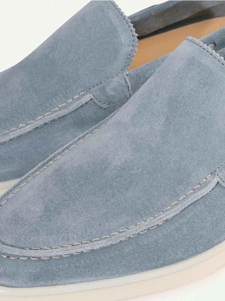 Mocassins Classiques en Suède Azzurro Baby
