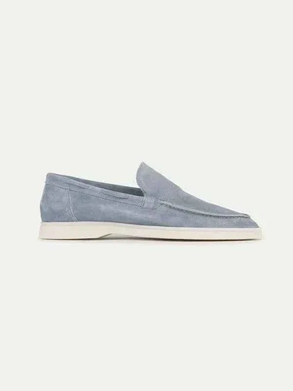 Mocassins Classiques en Suède Azzurro Baby