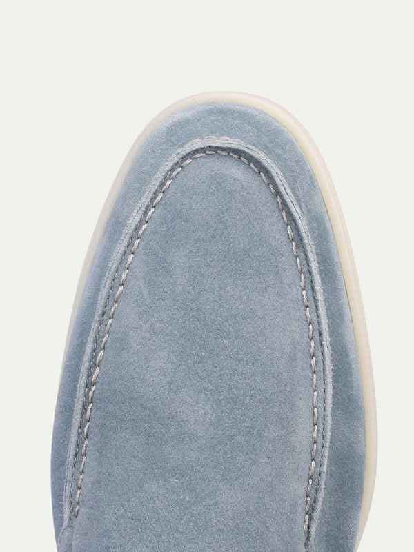 Mocassins Classiques en Suède Azzurro Baby