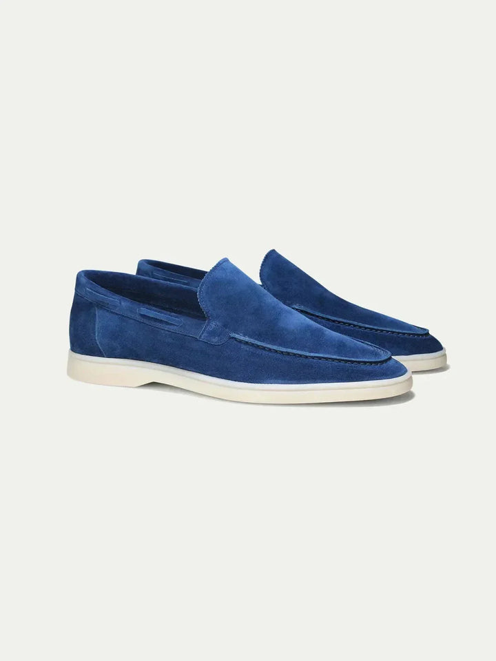 Mocassin Classique en Daim Bleu Berry