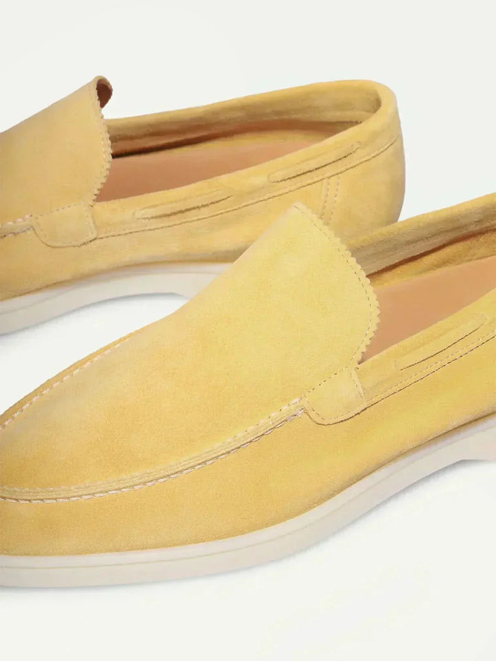 Mocassin Classique en Daim Jaune Agrume