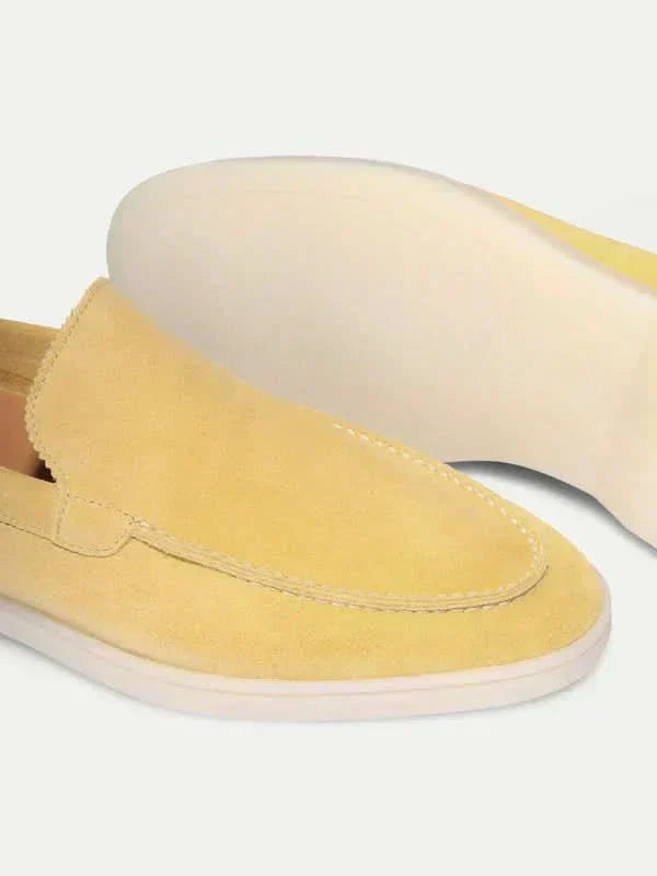 Mocassin Classique en Daim Jaune Agrume