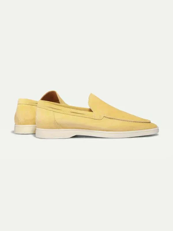Mocassin Classique en Daim Jaune Agrume