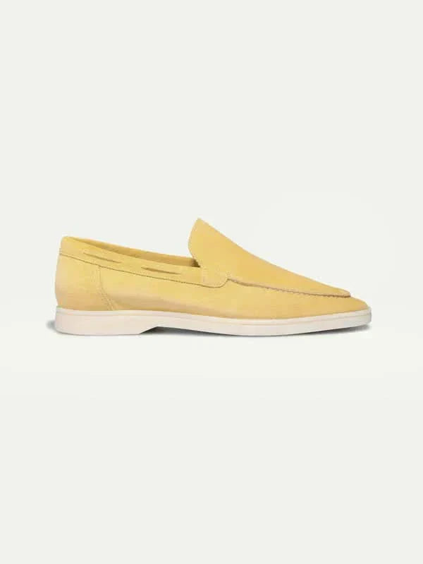 Mocassin Classique en Daim Jaune Agrume