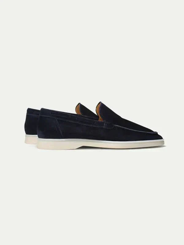 Mocassin Classique en Cuir Suédé Bleu Marine