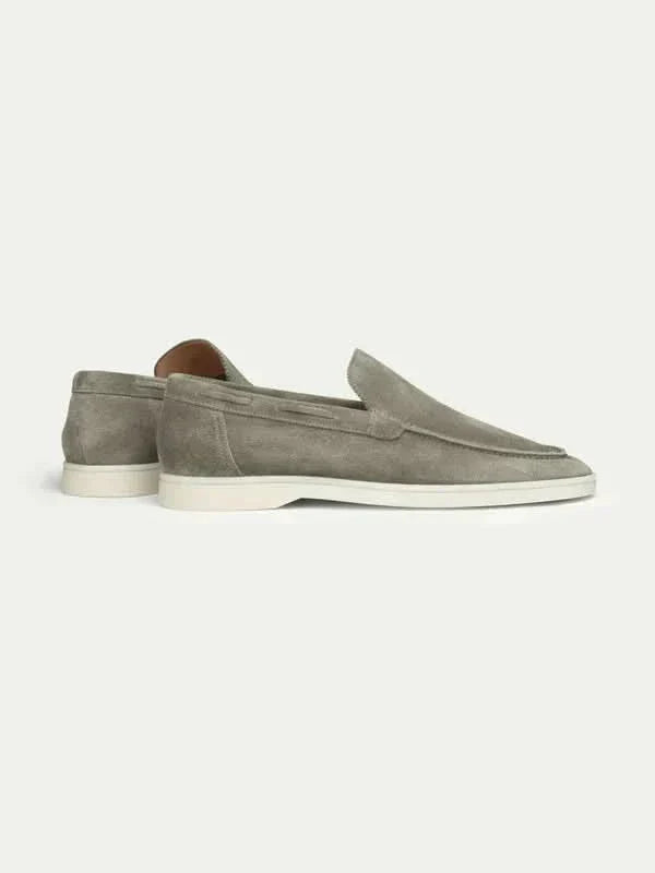 Mocassin Classique en Cuir Suédé Vert Olive