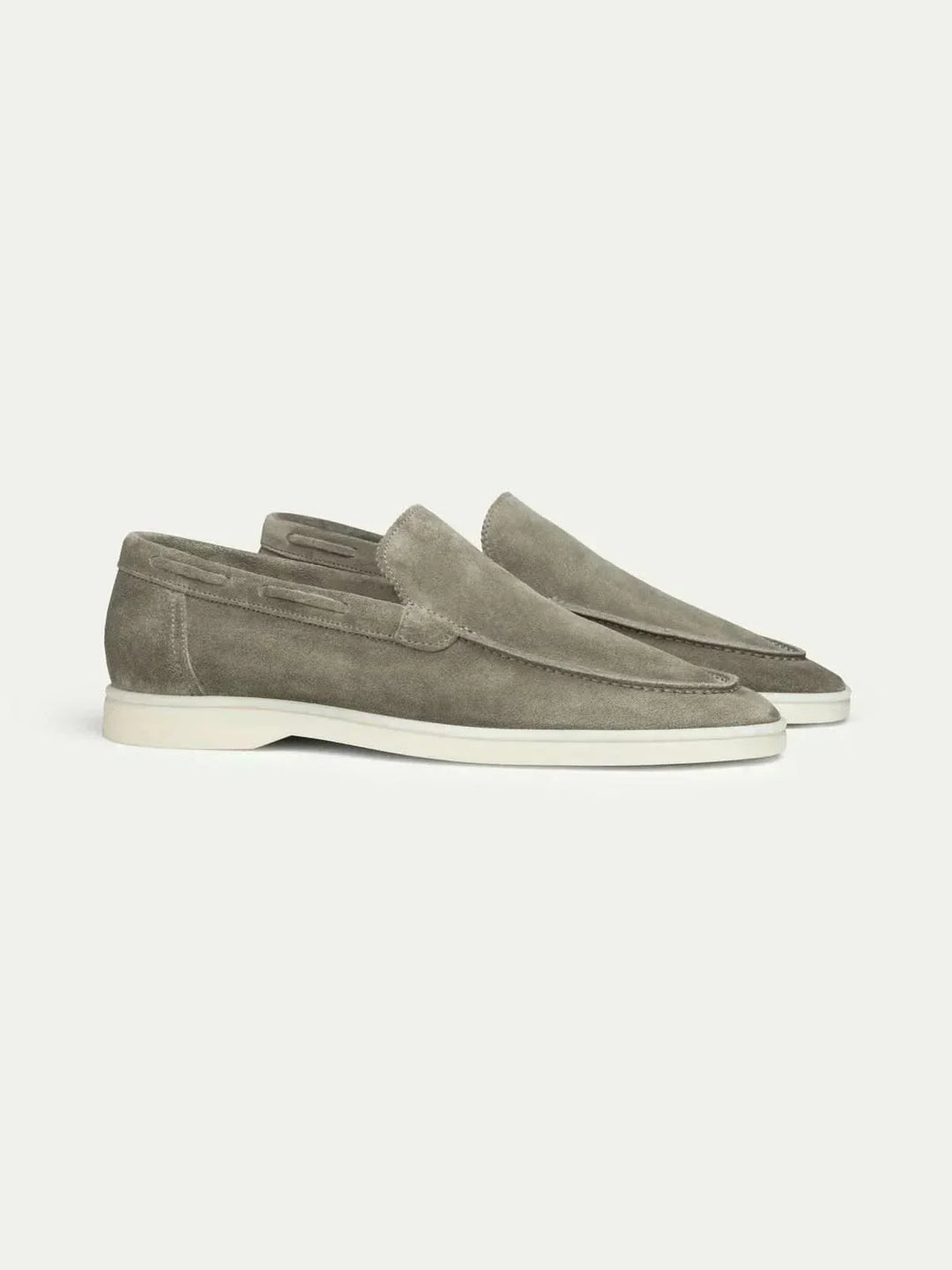 Mocassin Classique en Cuir Suédé Vert Olive