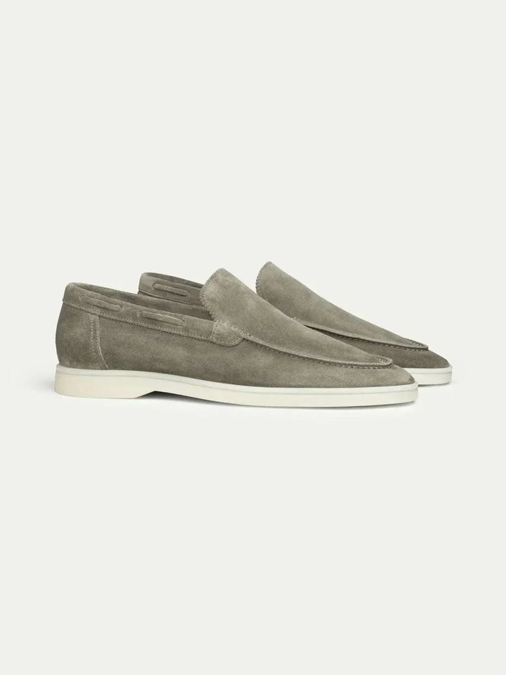Mocassin Classique en Cuir Suédé Vert Olive
