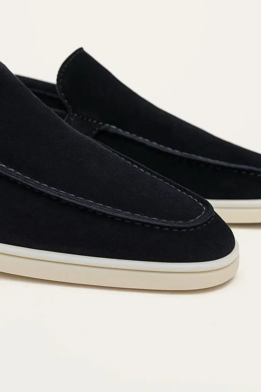 Mocassin Classique en Cuir Suédé Bleu Marine